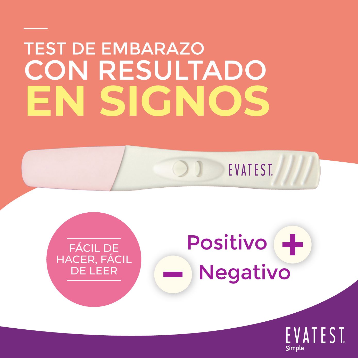 Evatest simple fashion positivo